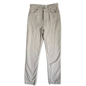 Reformation Cynthia Corduroy High Rise Straight Leg Jeans Off White 25